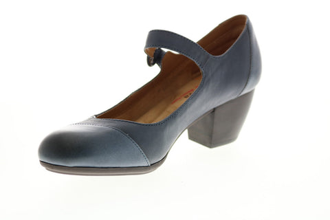 Comfortiva Alora Maryjane Heel CT0008807 Womens Blue Leather Pumps Heels Shoes