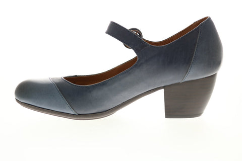 Comfortiva Alora Maryjane Heel CT0008807 Womens Blue Leather Pumps Heels Shoes