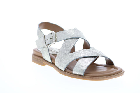 Comfortiva Devera Flat CT0012308 Womens Silver Slingback Sandals Shoes