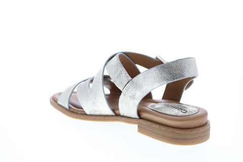 Comfortiva Devera Flat CT0012308 Womens Silver Slingback Sandals Shoes