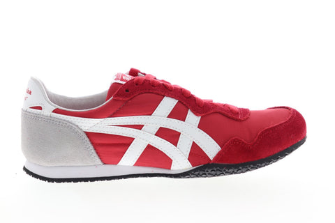 Onitsuka Tiger Serrano D109L-2502 Mens Red Suede Low Top Sneakers Shoes