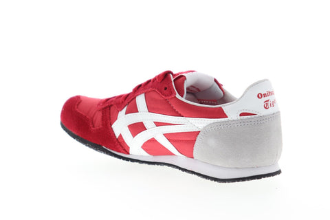 Onitsuka Tiger Serrano D109L-2502 Mens Red Suede Low Top Sneakers Shoes