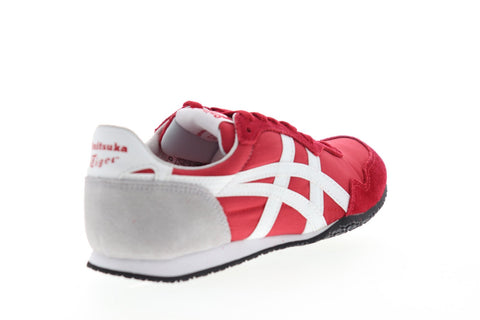 Onitsuka Tiger Serrano D109L-2502 Mens Red Suede Low Top Sneakers Shoes