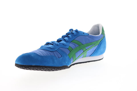 Onitsuka Tiger Serrano D109L-4284 Mens Blue Suede Low Top Sneakers Shoes