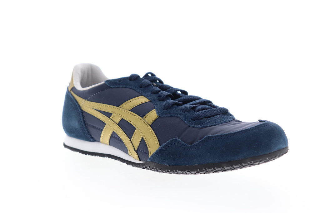 Onitsuka Tiger Serrano D109L-5094 Mens Blue Suede Lifestyle Sneakers S ...