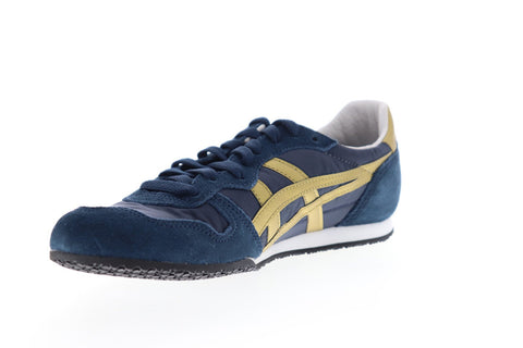Onitsuka Tiger Serrano D109L-5094 Mens Blue Suede Low Top Sneakers Shoes