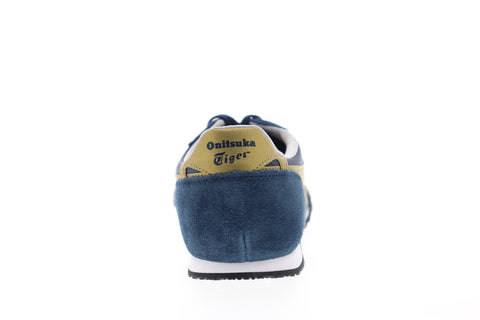 Onitsuka Tiger Serrano D109L-5094 Mens Blue Suede Low Top Sneakers Shoes