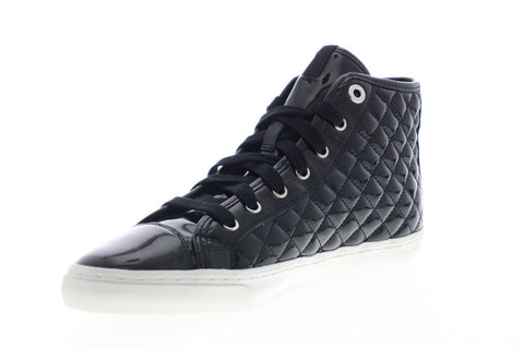 Geox Giyo D4258A000HHC9999 Womens Black Synthetic Lace Up Euro Sneakers Shoes