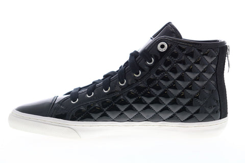 Geox Giyo D4258A000HHC9999 Womens Black Synthetic Lace Up Euro Sneakers Shoes