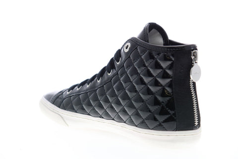 Geox Giyo D4258A000HHC9999 Womens Black Synthetic Lace Up Euro Sneakers Shoes