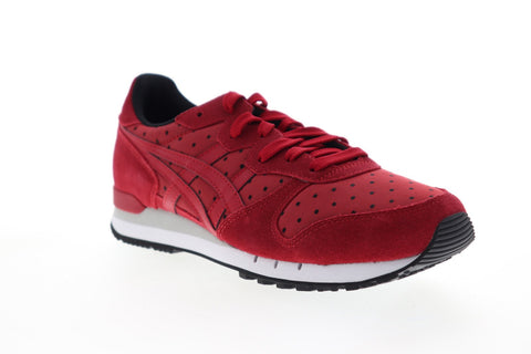 Onitsuka Tiger Alvarado D7J8L-2626 Womens Red Suede Low Top Sneakers Shoes