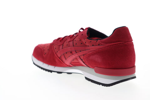 Onitsuka Tiger Alvarado D7J8L-2626 Womens Red Suede Low Top Sneakers Shoes