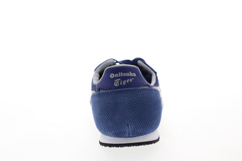 Onitsuka Tiger Serrano D7L4L-4912 Mens Blue Suede Low Top Sneakers Shoes