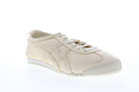 Onitsuka Tiger Mexico 66 D7L0L-0202 Mens Beige Leather Low Top Sneakers Shoes