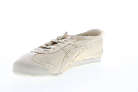 Onitsuka Tiger Mexico 66 D7L0L-0202 Mens Beige Leather Low Top Sneakers Shoes