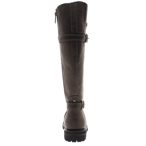 Harley-Davidson Beechwood D83858 Womens Black Leather Zipper Motorcycle Boots Shoes