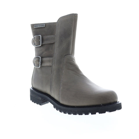 Harley-Davidson Fillon D84184 Womens Gray Leather Zipper Motorcycle Boots Shoes