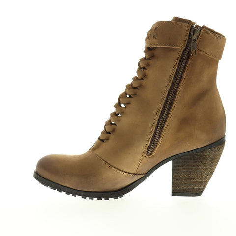 Harley-Davidson Calkins D84268 Womens Brown Leather Zipper Motorcycle Boots Shoes