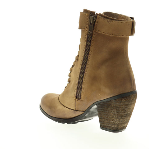 Harley-Davidson Calkins D84268 Womens Brown Leather Zipper Motorcycle Boots Shoes
