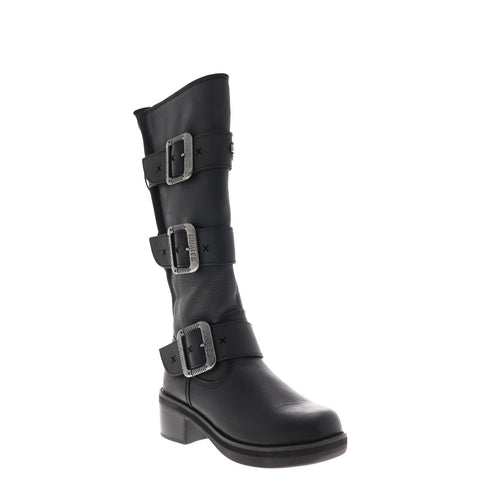 Harley-Davidson Bostwick D84311 Womens Black Leather Motorcycle Boots Shoes