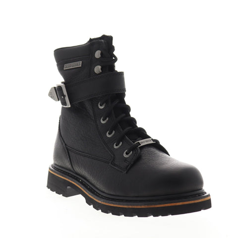 Harley-Davidson Kennington D84458 Womens Black Leather Zipper Motorcycle Boots Shoes