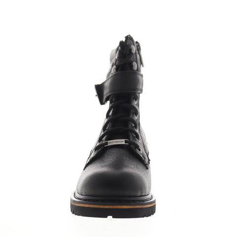 Harley-Davidson Kennington D84458 Womens Black Leather Zipper Motorcycle Boots Shoes