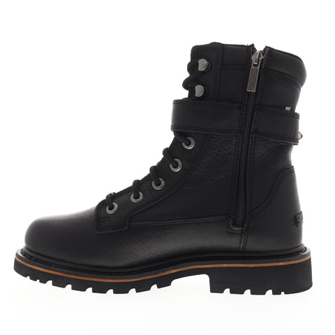 Harley-Davidson Kennington D84458 Womens Black Leather Zipper Motorcycle Boots Shoes