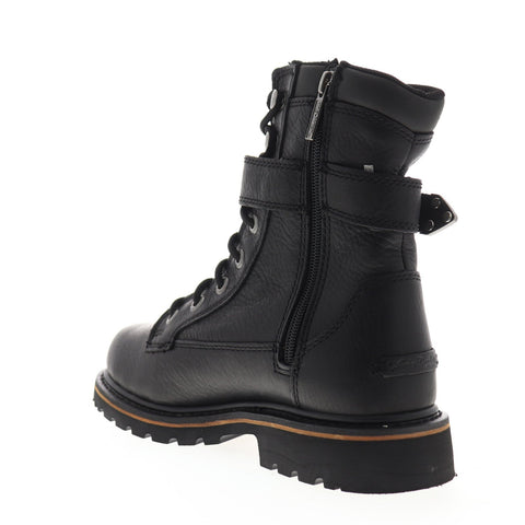 Harley-Davidson Kennington D84458 Womens Black Leather Zipper Motorcycle Boots Shoes