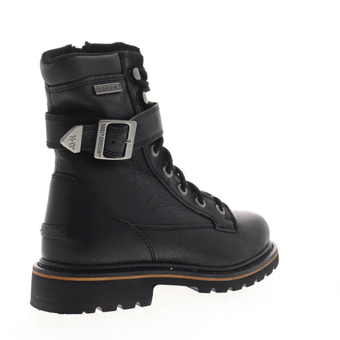 Harley-Davidson Kennington D84458 Womens Black Leather Zipper Motorcycle Boots Shoes