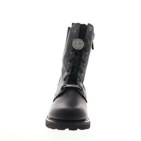 Harley-Davidson Wicklyn D84478 Womens Black Leather Zipper Motorcycle Boots Shoes