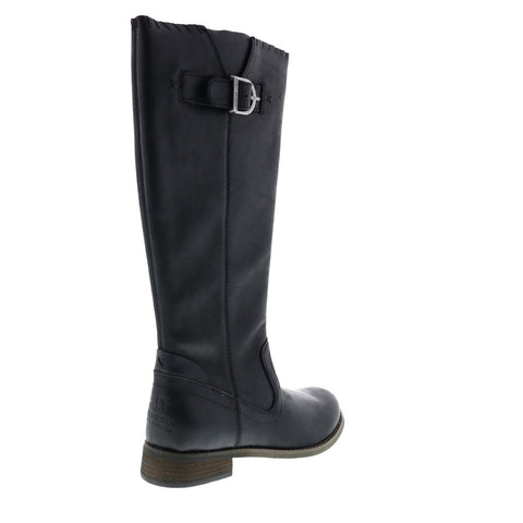 Harley-Davidson Keyser D84484 Womens Black Leather Zipper Casual Dress Boots