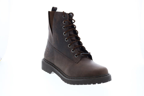 Harley-Davidson Anslee D84574 Womens Brown Leather Lace Up Motorcycle Boots