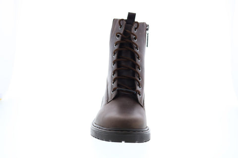 Harley-Davidson Anslee D84574 Womens Brown Leather Lace Up Motorcycle Boots
