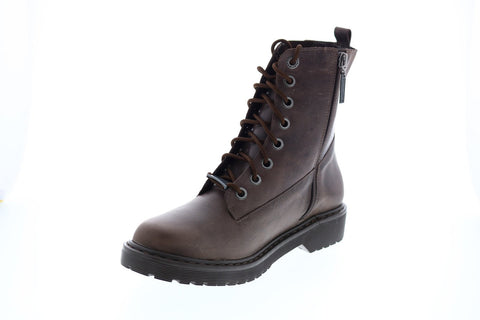 Harley-Davidson Anslee D84574 Womens Brown Leather Lace Up Motorcycle Boots