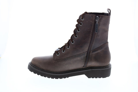 Harley-Davidson Anslee D84574 Womens Brown Leather Lace Up Motorcycle Boots