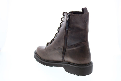 Harley-Davidson Anslee D84574 Womens Brown Leather Lace Up Motorcycle Boots