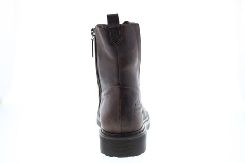 Harley-Davidson Anslee D84574 Womens Brown Leather Lace Up Motorcycle Boots