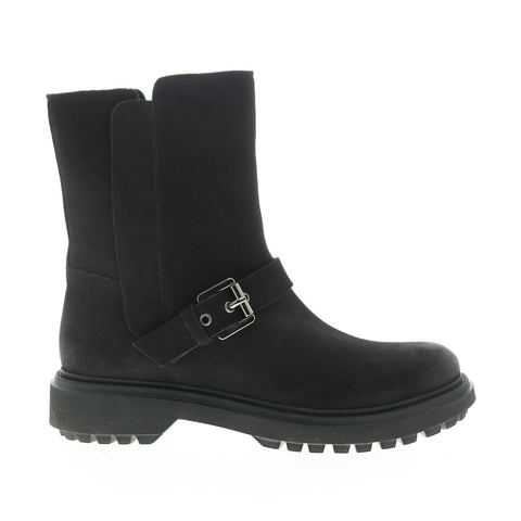 Geox Asheely D847AD000LTC9999 Womens Black Nubuck Zipper Casual Dress Boots