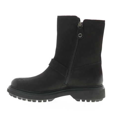 Geox Asheely D847AD000LTC9999 Womens Black Nubuck Zipper Casual Dress Boots