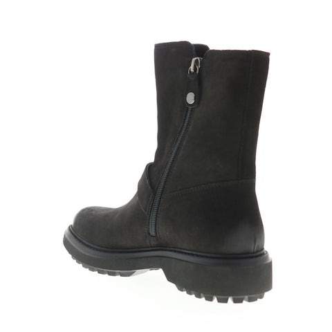 Geox Asheely D847AD000LTC9999 Womens Black Nubuck Zipper Casual Dress Boots