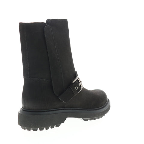 Geox Asheely D847AD000LTC9999 Womens Black Nubuck Zipper Casual Dress Boots