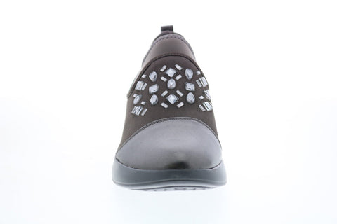 Geox Theragon D848SA0AJAUC1115 Womens Gray Leather Slip On Euro Sneakers Shoes