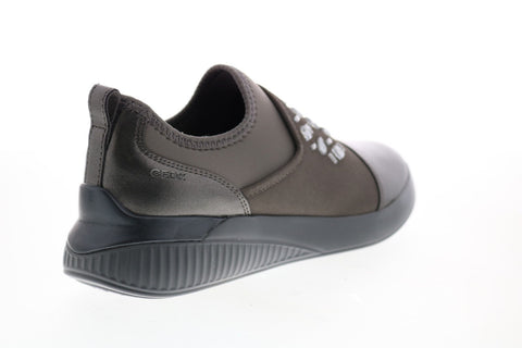 Geox Theragon D848SA0AJAUC1115 Womens Gray Leather Slip On Euro Sneakers Shoes