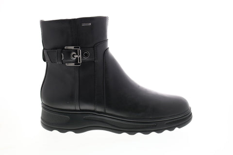 Geox Hosmos B Abx D84AUA00043C9999 Womens Black Leather Casual Dress Boots