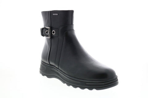 Geox Hosmos B Abx D84AUA00043C9999 Womens Black Leather Casual Dress Boots