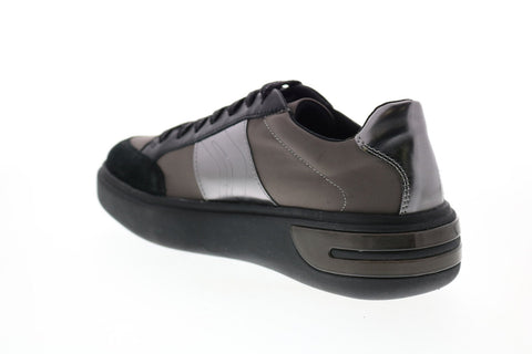 Geox Ottaya D92BYF01122C0062 Womens Gray Canvas Lace Up Euro Sneakers Shoes