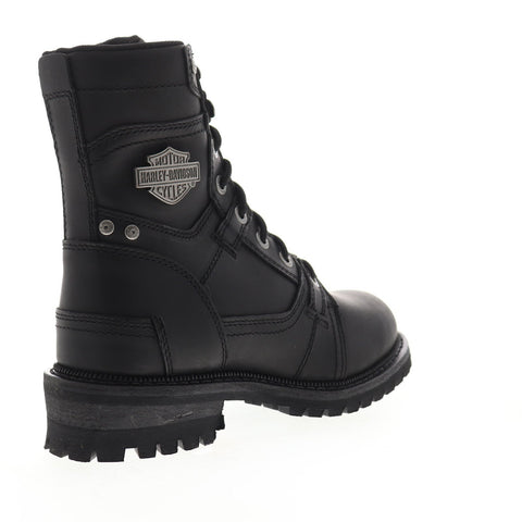 Harley-Davidson Haines D93522 Mens Black Leather Zipper Motorcycle Boots Shoes