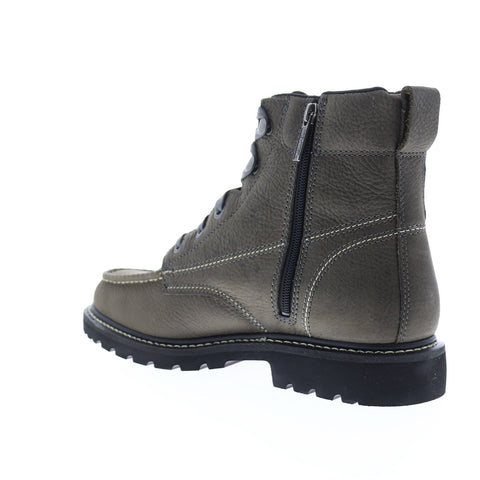 Harley-Davidson Markston D93530 Mens Leather Gray Lace Up Motorcycle Boots Shoes