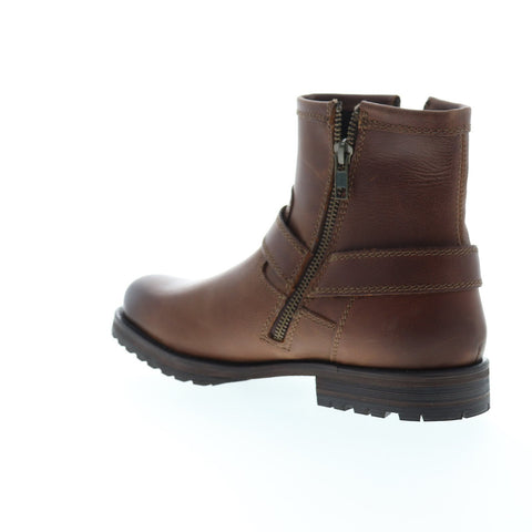 Harley-Davidson Mosby D93533 Mens Brown Leather Zipper Motorcycle Boots Shoes