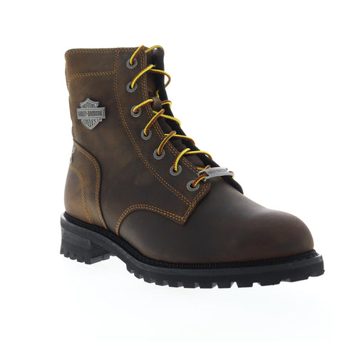 Harley-Davidson Hedman D93552 Mens Brown Leather Motorcycle Boots Shoes